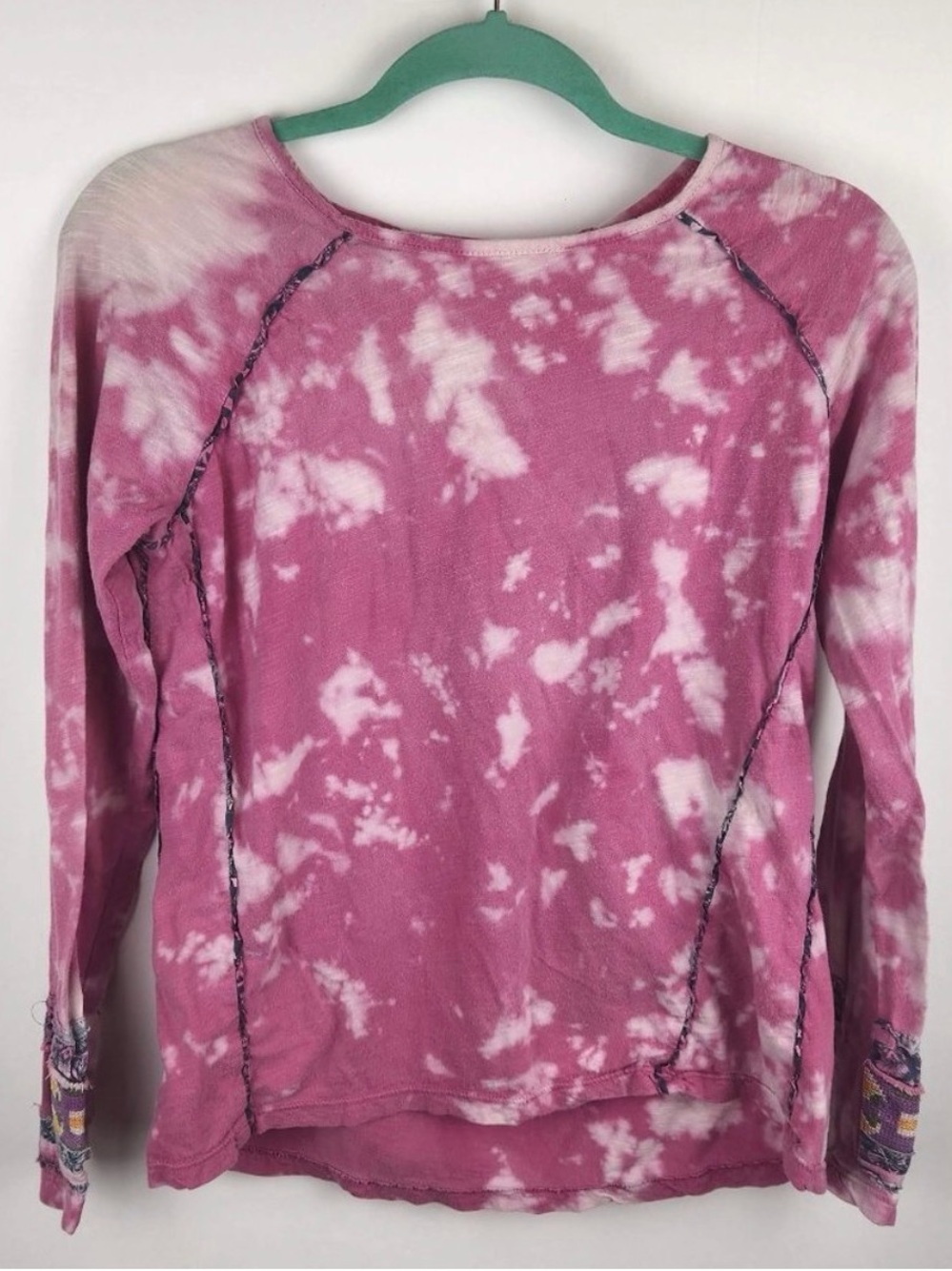 Sundance Bohemian Tie Dye Raglan Long Sleeved Shirt sz S